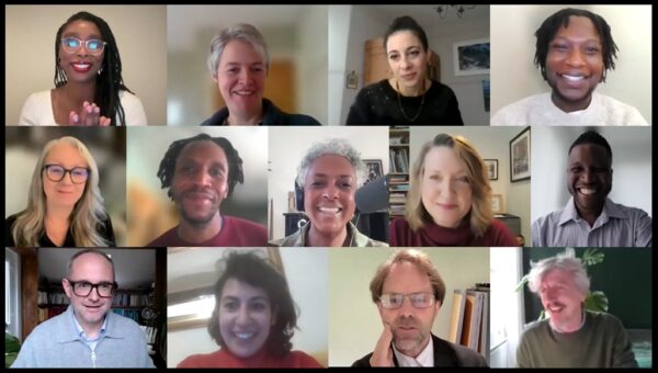 Presenter collage 01 Headshots of a diverse group of people presenting during an online event