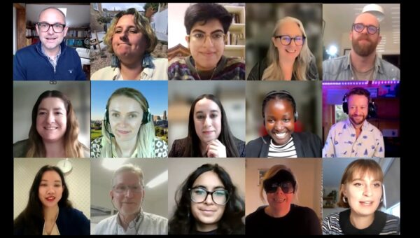 Presenter collage 02 Headshots of a diverse group of people presenting during an online event