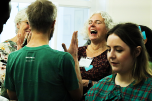 A picture of Emily Drabble and guests at the RENEW X BookTrust Storytelling Summit 2023.