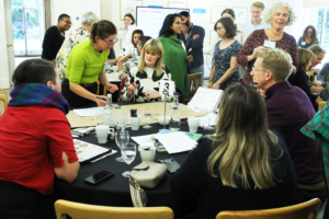 A picture of a vibrant workshop underway.