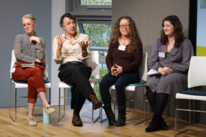 An image of Professor John Clarke, Regan Early, Bethan Stagg and Sofia Rewilak.