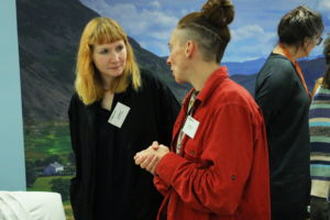 An image of poet Lucy Mercer and researcher Clare Bissell.